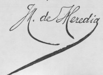 Jose maria de heredia french poet signature